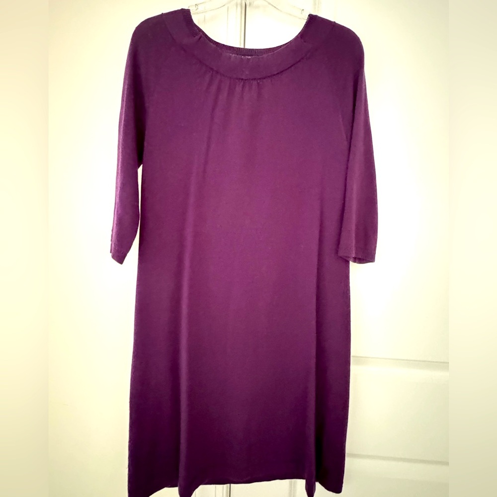 Lands' End Rich Plum Knit Dress
